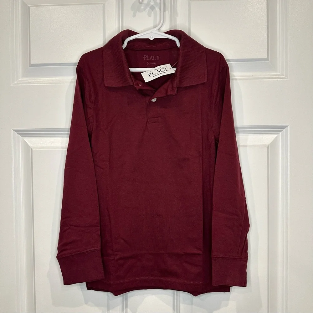 The‎ Children’s Place Long Sleeve Polo Size 5/6 Small NWT
